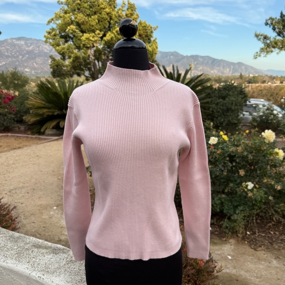 Talbots Mockneck Ribbed Sweater - Size S
